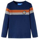 Tricou pentru copii cu mâneci lungi, bleumarin, 128