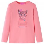 Tricou cu mâneci lungi pentru copii, roz, 128