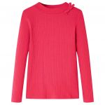 Tricou pentru copii cu mâneci lungi, roz aprins, 116