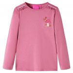 Tricou pentru copii cu mâneci lungi, zmeuriu, 128