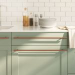 vidaXL Mânere de dulap, 5 buc., bronz, 480 mm, oțel inoxidabil