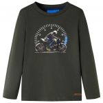 Tricou cu mâneci lungi pentru copii, kaki, 92
