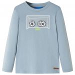 Tricou copii mâneci lungi,, albastru deschis, 140