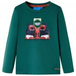 Tricou de copii cu mâneci lungi, verde, 92