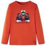 Tricou de copii mâneci lungi, portocaliu, 92