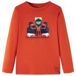 Tricou de copii mâneci lungi, portocaliu, 116