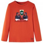 Tricou de copii mâneci lungi, portocaliu, 140