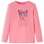 Tricou cu mâneci lungi pentru copii, roz, 92