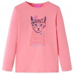 Tricou cu mâneci lungi pentru copii, roz, 140