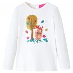 Tricou pentru copii cu mâneci lungi, ecru, 140