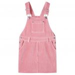 Rochie salopetă pentru copii, velur, roz deschis, 116