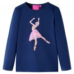 Tricou de copii cu mâneci lungi, bleumarin, 116