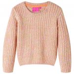 Pulover pentru copii tricotat, roz deschis, 140