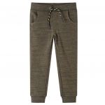 Pantaloni de trening pentru copii, kaki închis melanj, 92