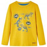 Tricou pentru copii cu mâneci lungi, ocru, 92