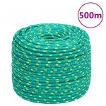 vidaXL Frânghie de barcă, verde, 6 mm, 500 m, polipropilenă