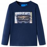 Tricou cu mâneci lungi pentru copii, bleumarin, 116