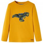 Tricou pentru copii cu mâneci lungi, ocru, 92