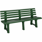 Banca din plastic Strend Pro Orchidea Green, Verde, 145x74x49 cm, UV