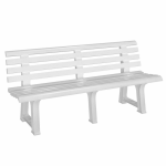 Banca din plastic Strend Pro Orchidea White, Alba, 145x74x49 cm, UV