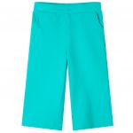 Pantaloni pentru copii cu picioare largi, verde mentă, 140