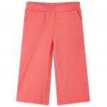 Pantaloni pentru copii cu picioare largi, corai, 140
