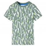 Tricou pentru copii, ecru și iederă închisă, 140
