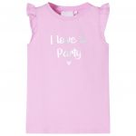 Tricou pentru copii cu mâneci cu volane lila 116