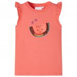 Tricou pentru copii cu mâneci cu volane coral 92