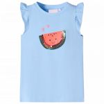 Tricou copii mâneci cu volane roșu 92