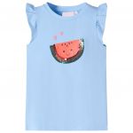 Tricou copii mâneci cu volane roșu 116