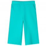 Pantaloni pentru copii cu picioare largi, verde mentă, 104