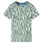 Tricou pentru copii, ecru și iederă închisă, 92