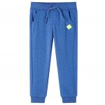 Pantaloni de trening pentru copii, albastru melanj, 140