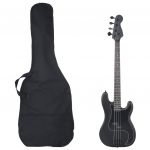 vidaXL Chitara bass electrică începători, cu husă, negru, 4/4 46"