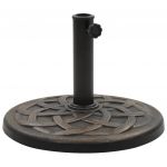 vidaXL Suport umbrelă de soare, bronz, 19 kg, polirășină, rotund