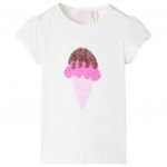 Tricou pentru copii, crem ecru, 92