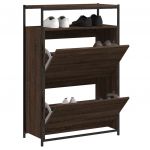 vidaXL Pantofar, stejar maro, 75x34x112 cm, lemn compozit