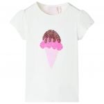 Tricou pentru copii, crem ecru, 128