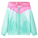 Jachetă pentru copii cu glugă și fermoar, multicolor, 92