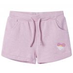 Pantaloni pentru copii cu șnur, lila combinat, 140