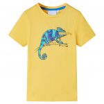 Tricou pentru copii cu mâneci scurte, ocru deschis, 92