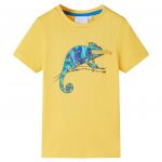 Tricou pentru copii cu mâneci scurte, ocru deschis, 128