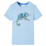 Tricou pentru copii cu mâneci scurte, albastru deschis, 140