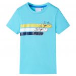 Tricou pentru copii cu mâneci scurte, turcoaz, 92
