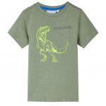 Tricou pentru copii cu mâneci scurte kaki deschis 116