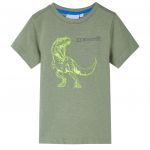 Tricou pentru copii cu mâneci scurte kaki deschis 128