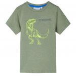 Tricou pentru copii cu mâneci scurte kaki deschis 140