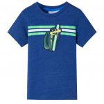 Tricou pentru copii, albastru închis melanj, 116