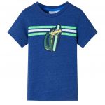 Tricou pentru copii, albastru închis melanj, 140